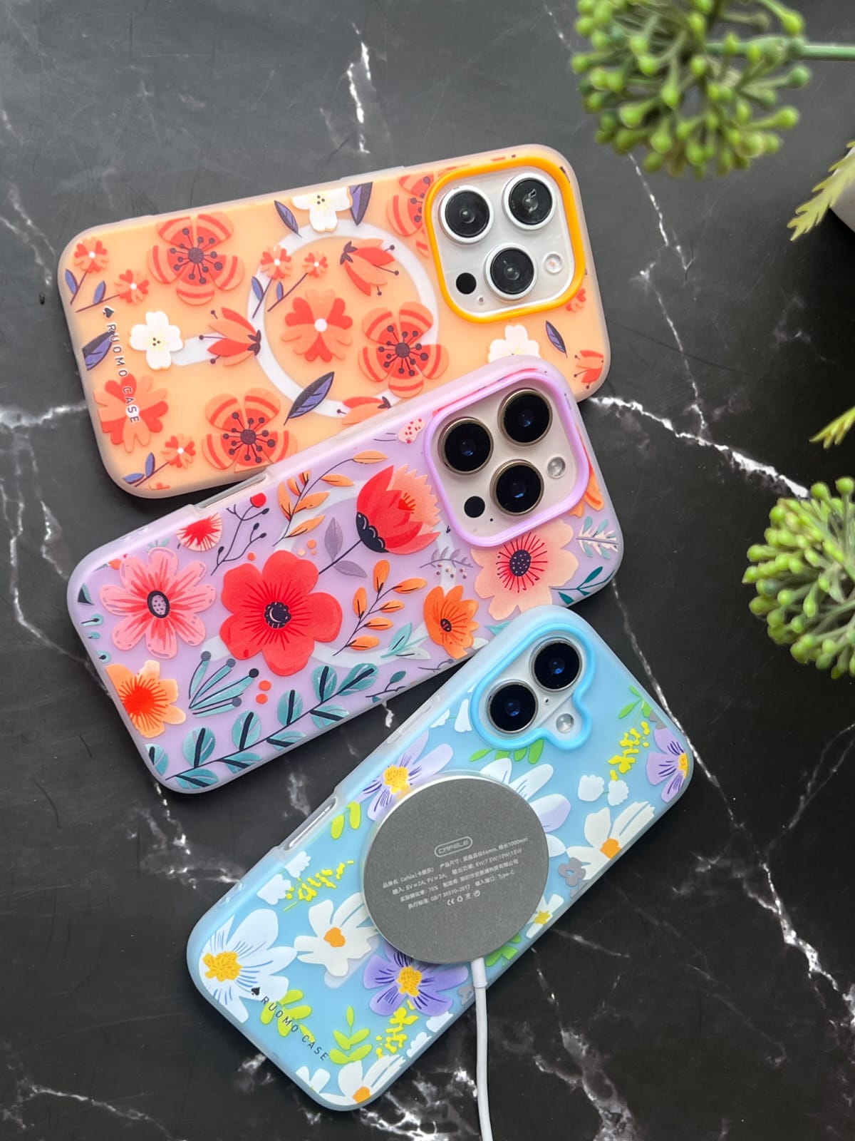 🌸 Luxury 2-in-1 Flower MagSafe iPhone Case | Premium Protection for iPhone XS – iPhone 17 Pro Max